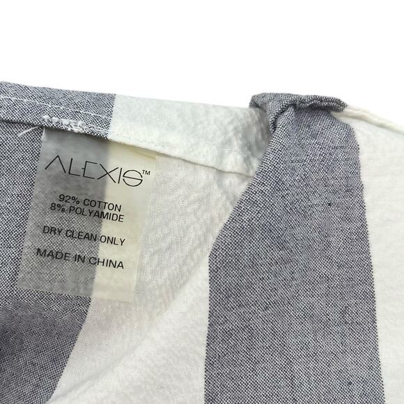 Alexis North Romper Striped Off the Shoulder Puff Sleeve White Gray Size Small - Picture 11 of 11